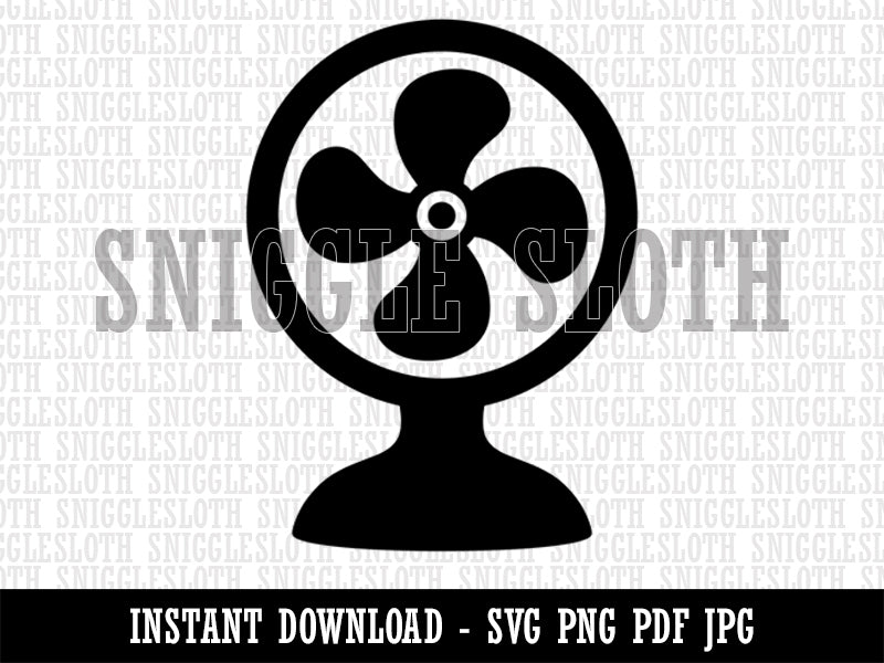 Stay Cool Fan Clipart Digital Download SVG PNG JPG PDF Cut Files