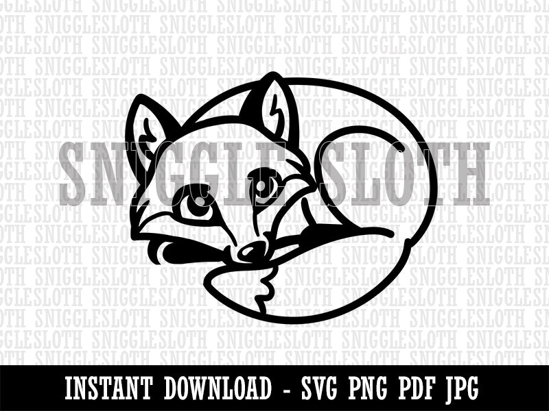Baby Fox Woodland Animal Clipart Digital Download SVG PNG JPG PDF Cut Files