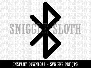 Bluetooth Symbol Clipart Digital Download SVG PNG JPG PDF Cut Files