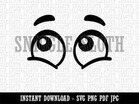 Cartoon Eyes Happy Joyous Clipart Digital Download SVG PNG JPG PDF Cut Files