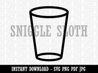 Empty Water Glass Cup Clipart Digital Download SVG PNG JPG PDF Cut Files