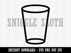 Empty Water Glass Cup Clipart Digital Download SVG PNG JPG PDF Cut Files