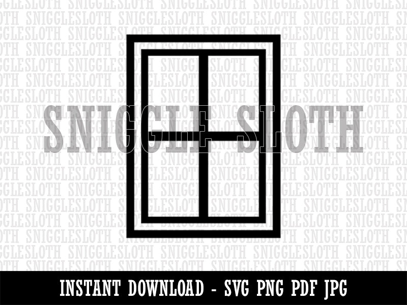 Glass Window Clipart Digital Download SVG PNG JPG PDF Cut Files