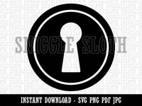 Keyhole Door Lock Clipart Digital Download SVG PNG JPG PDF Cut Files