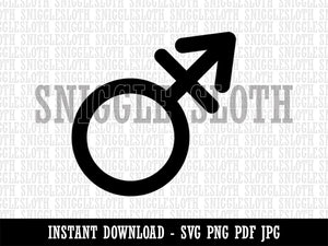 Male with Stroke Sign Transgender Gender Symbol Clipart Digital Download SVG PNG JPG PDF Cut Files