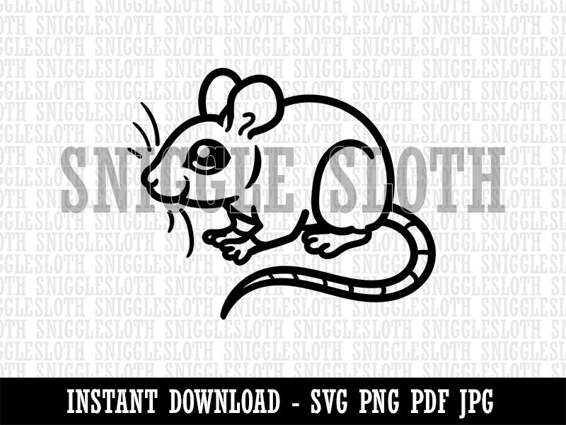 Mouse Rodent Clipart Digital Download SVG PNG JPG PDF Cut Files