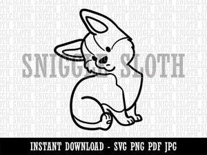 Pembroke Welsh Corgi Sitting Dog Clipart Digital Download SVG PNG JPG PDF Cut Files