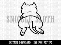 Pit Bull from Behind Butt Dog Clipart Digital Download SVG PNG JPG PDF Cut Files