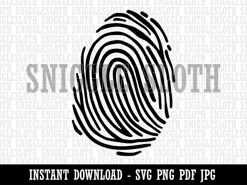 Thumb Print Thumbprint Clipart Digital Download SVG PNG JPG PDF Cut Files