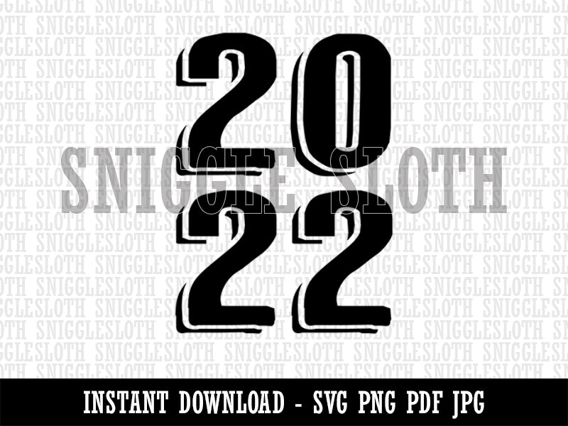 2022 Stacked Graduation Shadow Clipart Digital Download SVG PNG JPG PDF Cut Files