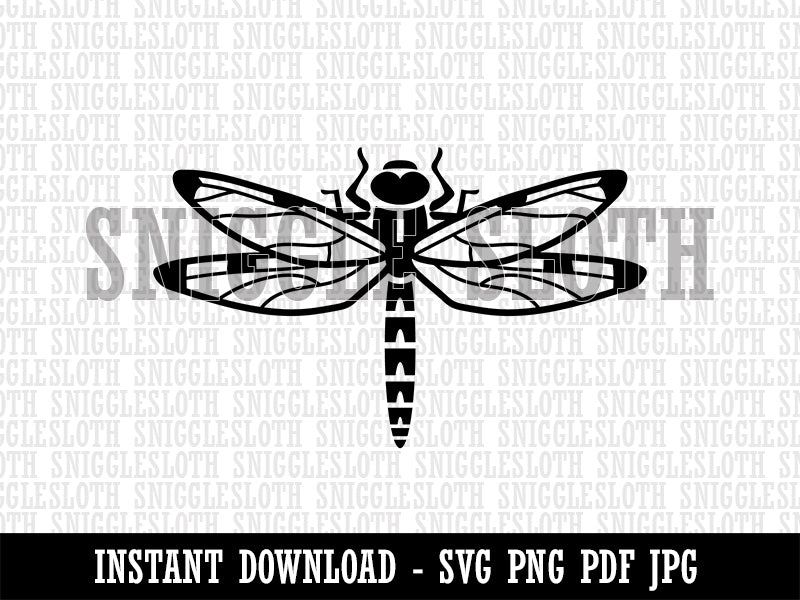 Dazzling Dragonfly Dasher Darner Insect Clipart Digital Download SVG PNG JPG PDF Cut Files