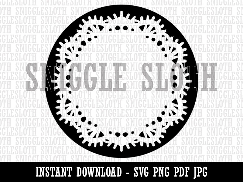 Fancy Cute Lace Doily Clipart Digital Download SVG PNG JPG PDF Cut Files