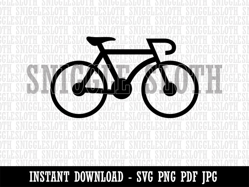 Racing Bike Bicycle Cyclist Cycling Clipart Digital Download SVG PNG JPG PDF Cut Files