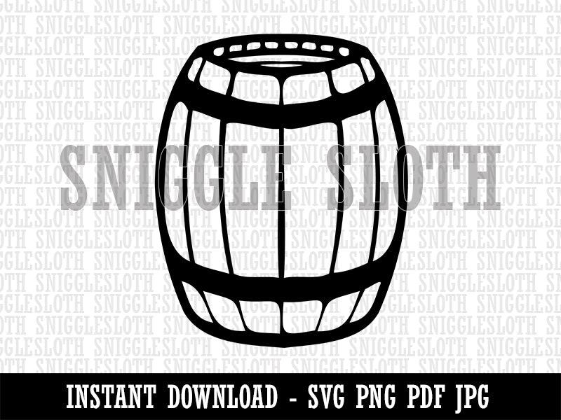 Wooden Barrel Wine Cask Storage Clipart Digital Download SVG PNG JPG PDF Cut Files