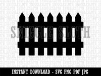 Picket Fence Clipart Digital Download SVG PNG JPG PDF Cut Files