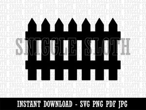 Picket Fence Clipart Digital Download SVG PNG JPG PDF Cut Files