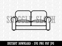 Sofa Couch Clipart Digital Download SVG PNG JPG PDF Cut Files