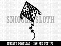 Kite Flying Clipart Digital Download SVG PNG JPG PDF Cut Files