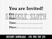 You are Invited! Invitation RSVP Clipart Digital Download SVG PNG JPG PDF Cut Files