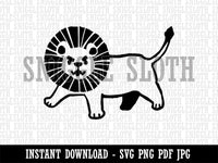 Ferocious and Adorable Little Maned Lion Clipart Digital Download SVG PNG JPG PDF Cut Files