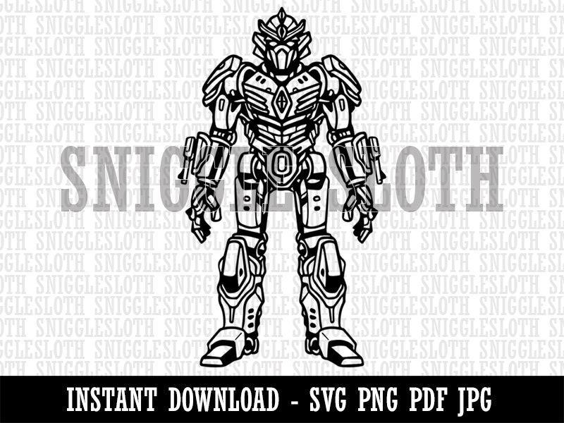 Mobile Mecha Battle Robot Armor Suit Clipart Digital Download SVG PNG JPG PDF Cut Files