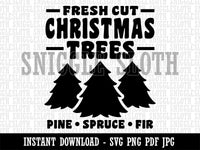 Fresh Cut Christmas Trees Clipart Digital Download SVG PNG JPG PDF Cut Files