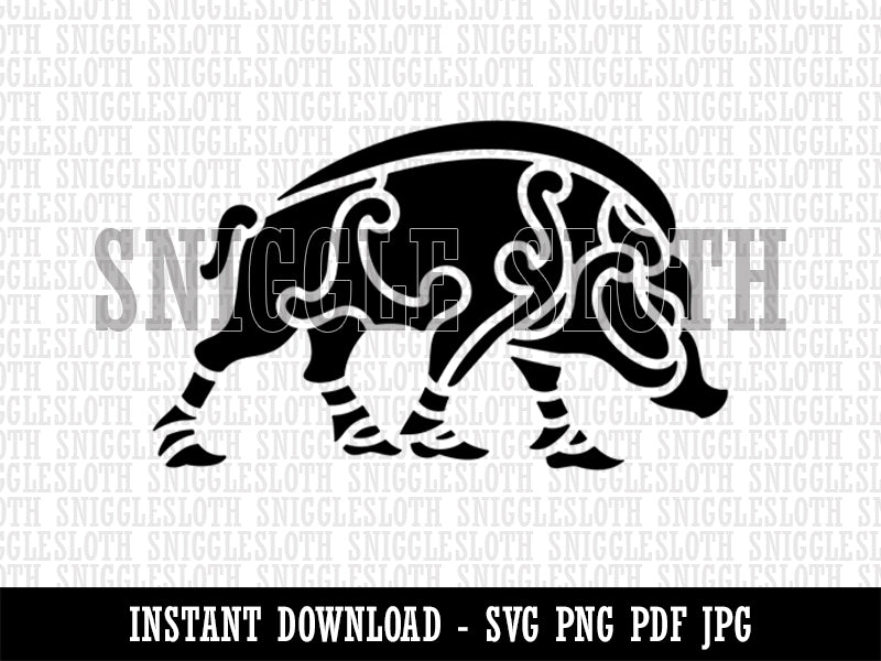 Boar Viking Nordic Celtic Clipart Digital Download SVG PNG JPG PDF Cut Files