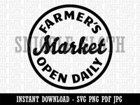 Farmer's Market Open Daily Clipart Digital Download SVG PNG JPG PDF Cut Files