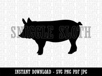 Solid Pig Farm Animal Clipart Digital Download SVG PNG JPG PDF Cut Files