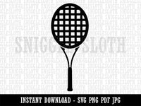 Tennis Racket Racquet Sports Clipart Digital Download SVG PNG JPG PDF Cut Files