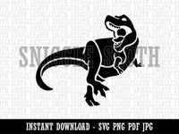 Tyrannosaurus Rex Dinosaur Roaring Clipart Digital Download SVG PNG JPG PDF Cut Files