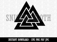 Valknut Symbol Viking Clipart Digital Download SVG PNG JPG PDF Cut Files