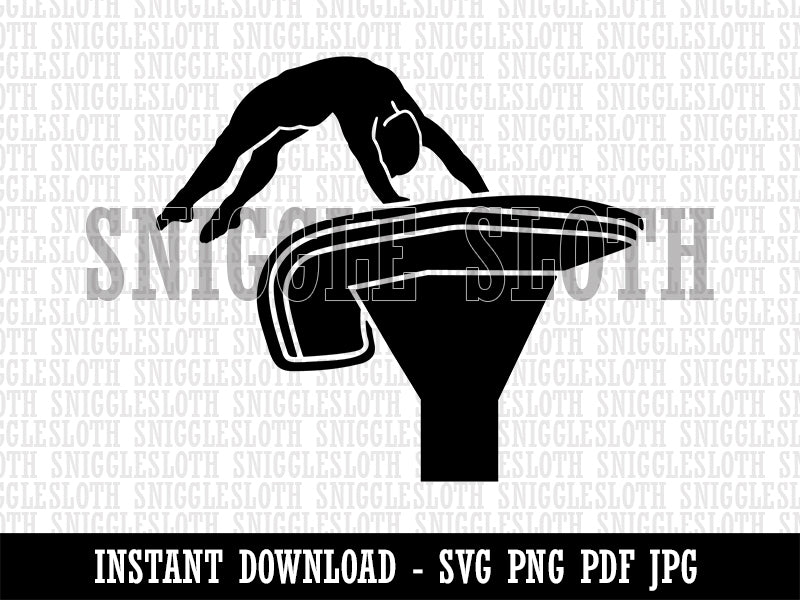 Vault Artistic Gymnastics Clipart Digital Download SVG PNG JPG PDF Cut Files
