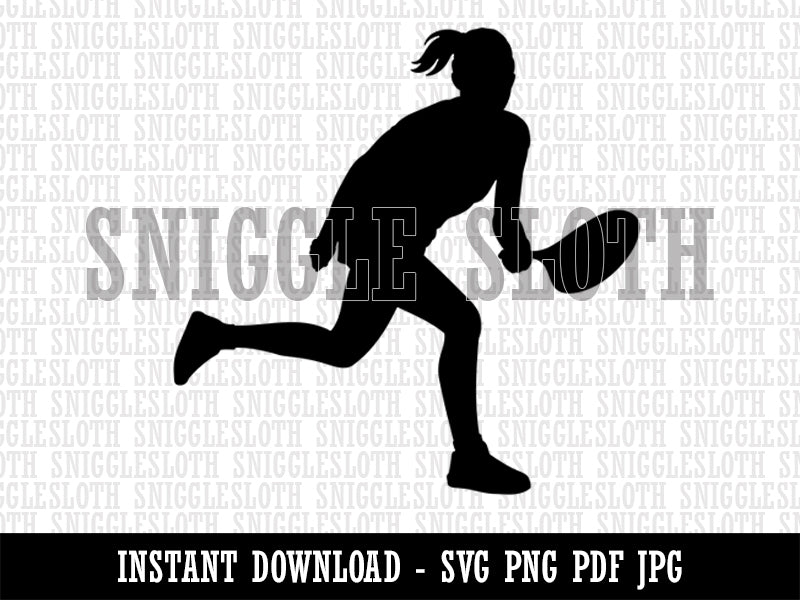 Woman Tennis Player Sports Clipart Digital Download SVG PNG JPG PDF Cut Files