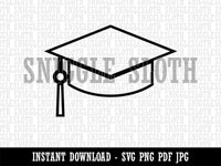 Graduation Cap Hat Clipart Digital Download SVG PNG JPG PDF Cut Files