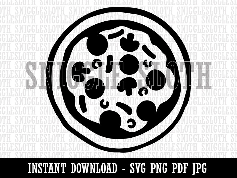 Pizza Pie Tasty Clipart Digital Download SVG PNG JPG PDF Cut Files