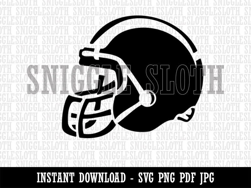 American Football Helmet Sports Clipart Digital Download SVG PNG JPG PDF Cut Files