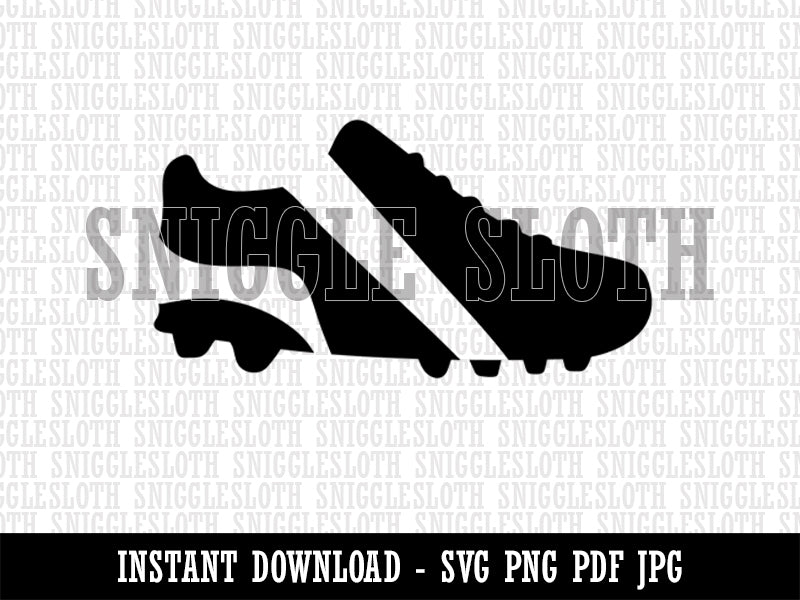 Soccer Football Cleats Sports Shoes Clipart Digital Download SVG PNG JPG PDF Cut Files