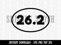 26.2 Full Marathon Runner Clipart Digital Download SVG PNG JPG PDF Cut Files