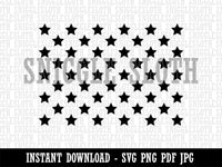 50 Stars to the American Flag USA United States Clipart Digital Download SVG PNG JPG PDF Cut Files