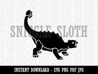 Ankylosaurus Dinosaur Clipart Digital Download SVG PNG JPG PDF Cut Files