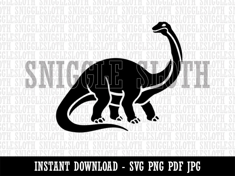 brontosaurus clipart black and white