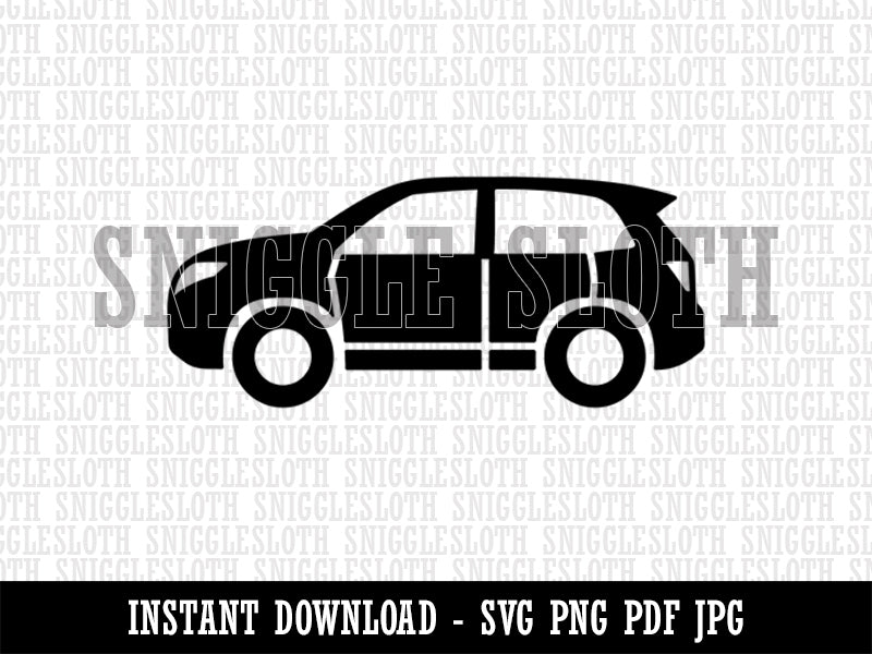 SUV Sports Utility Automobile Vehicle Clipart Digital Download SVG PNG JPG PDF Cut Files