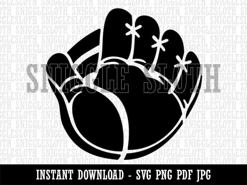 Baseball Catchers Mitt Gloves Clipart Digital Download SVG PNG JPG PDF Cut Files