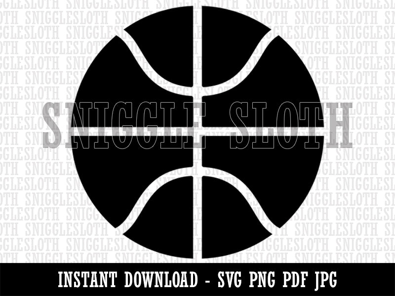 Basketball Sports Ball Clipart Digital Download SVG PNG JPG PDF Cut Files