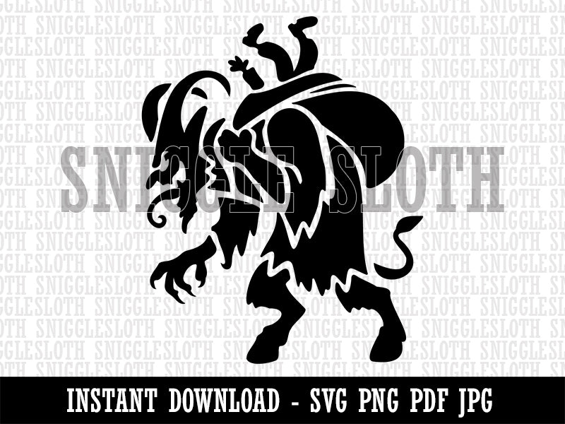 Krampus Christmas Monster Demon Devil Clipart Digital Download SVG PNG JPG PDF Cut Files