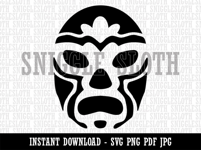 Luchador Mexican Wrestler Mask Lucha Libre Clipart Digital Download SVG PNG JPG PDF Cut Files