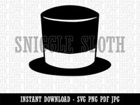 Magician Top High Hat Topper Clipart Digital Download SVG PNG JPG PDF Cut Files