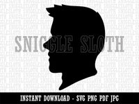 Man Head Silhouette Clipart Digital Download SVG PNG JPG PDF Cut Files