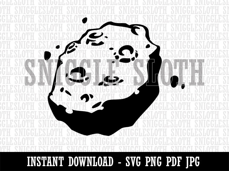 Meteorite Asteroid Space Rock Debris Clipart Digital Download SVG PNG JPG PDF Cut Files